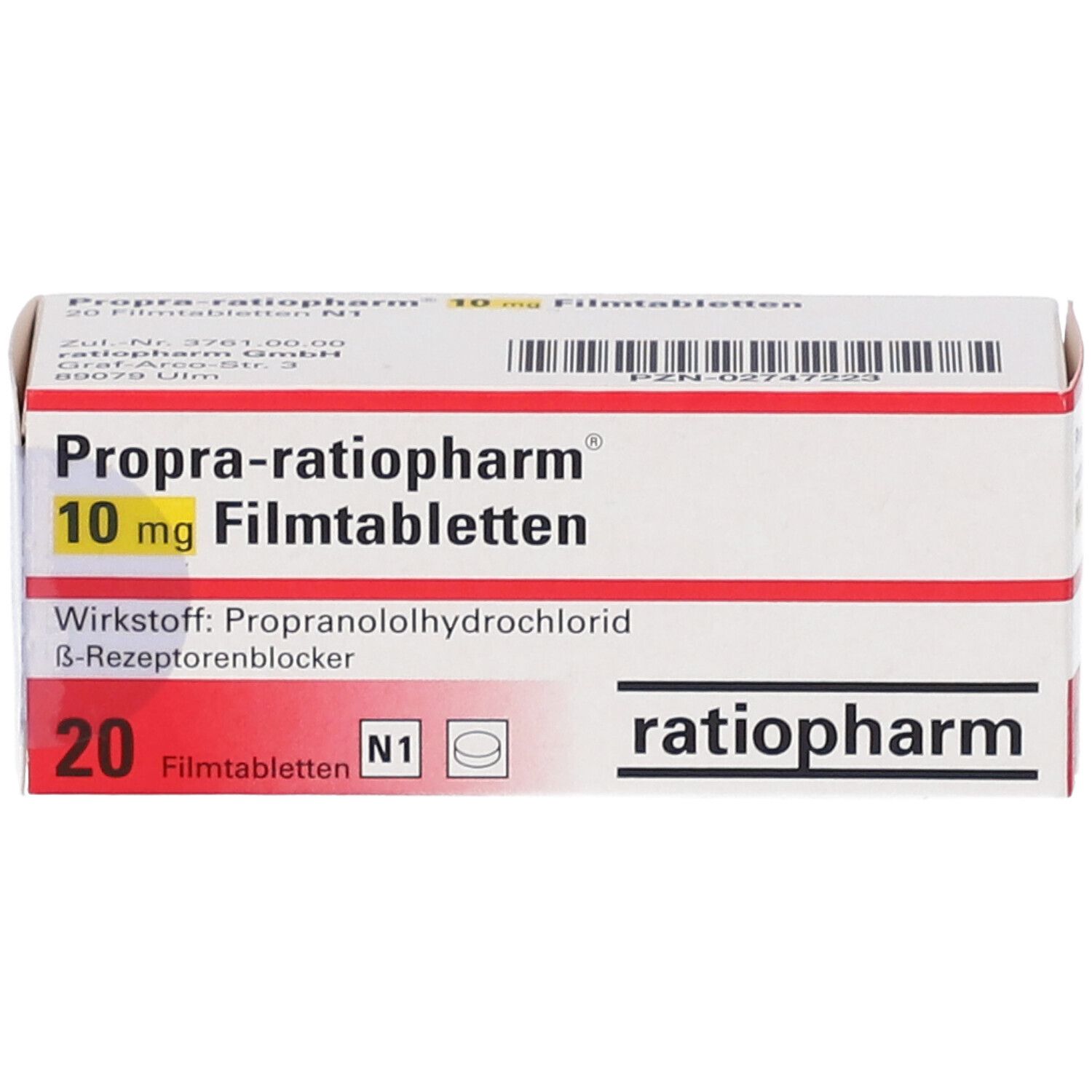 propranolol 10 mg ratiopharm