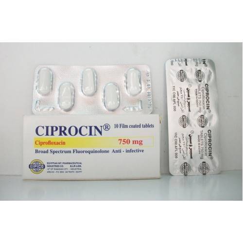 ciprofloxacin 750 mg spc