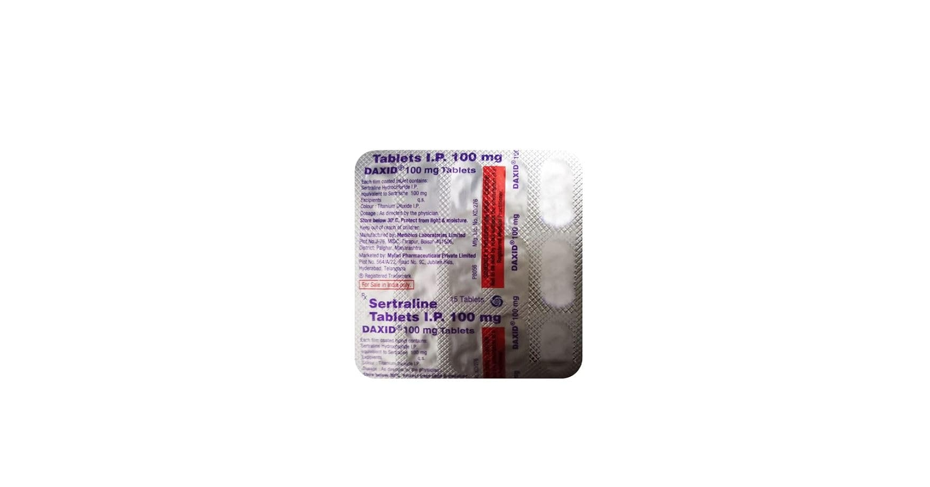 Sertraline 100mg bnf