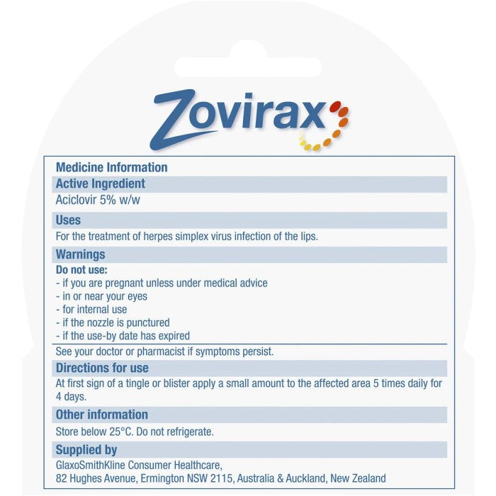 Zovirax Lip Prix zovirax lip prix