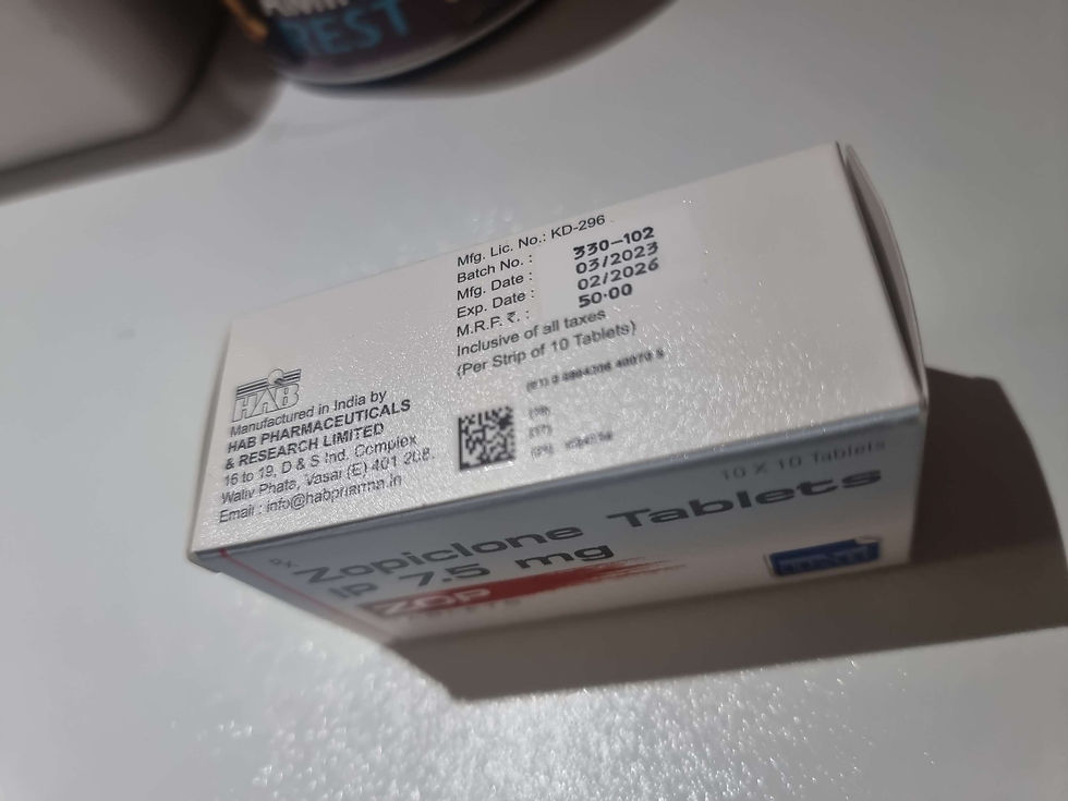Achat zopiclone 7.5 mg