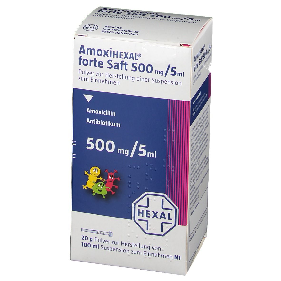 Amoxil de 500 mg susp 75 ml