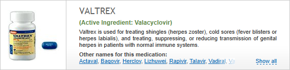 Valacyclovir bon marché