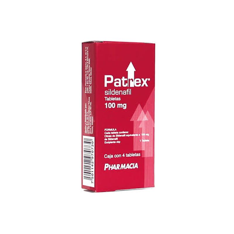 Sildenafil 100mg 4 Tabletas