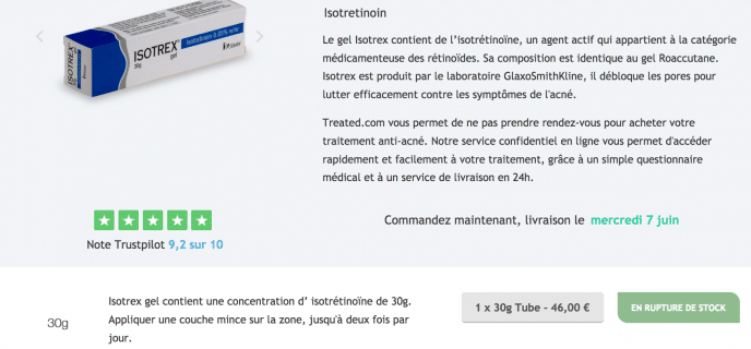 Commander du isotrex en ligne
