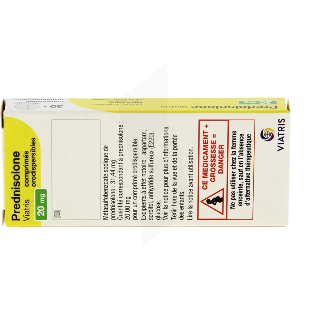 Prednisolone mylan 20 mg prix