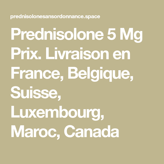 Acheter Prednisolone