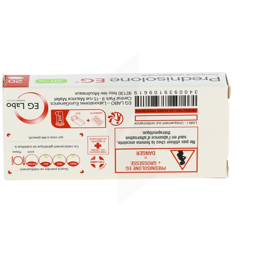 prednisolone 20 mg prix