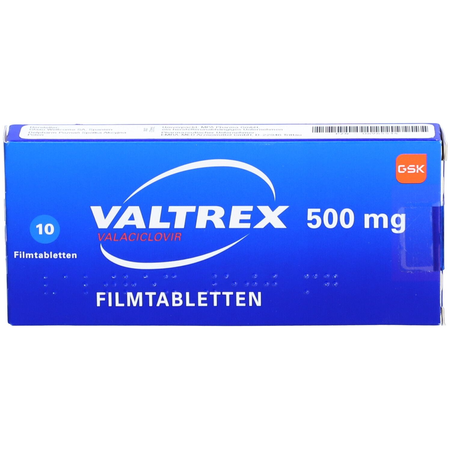 Valtrex 500mg cloridrato de valaciclovir