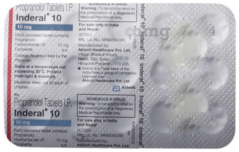Propranolol 10 Mg English