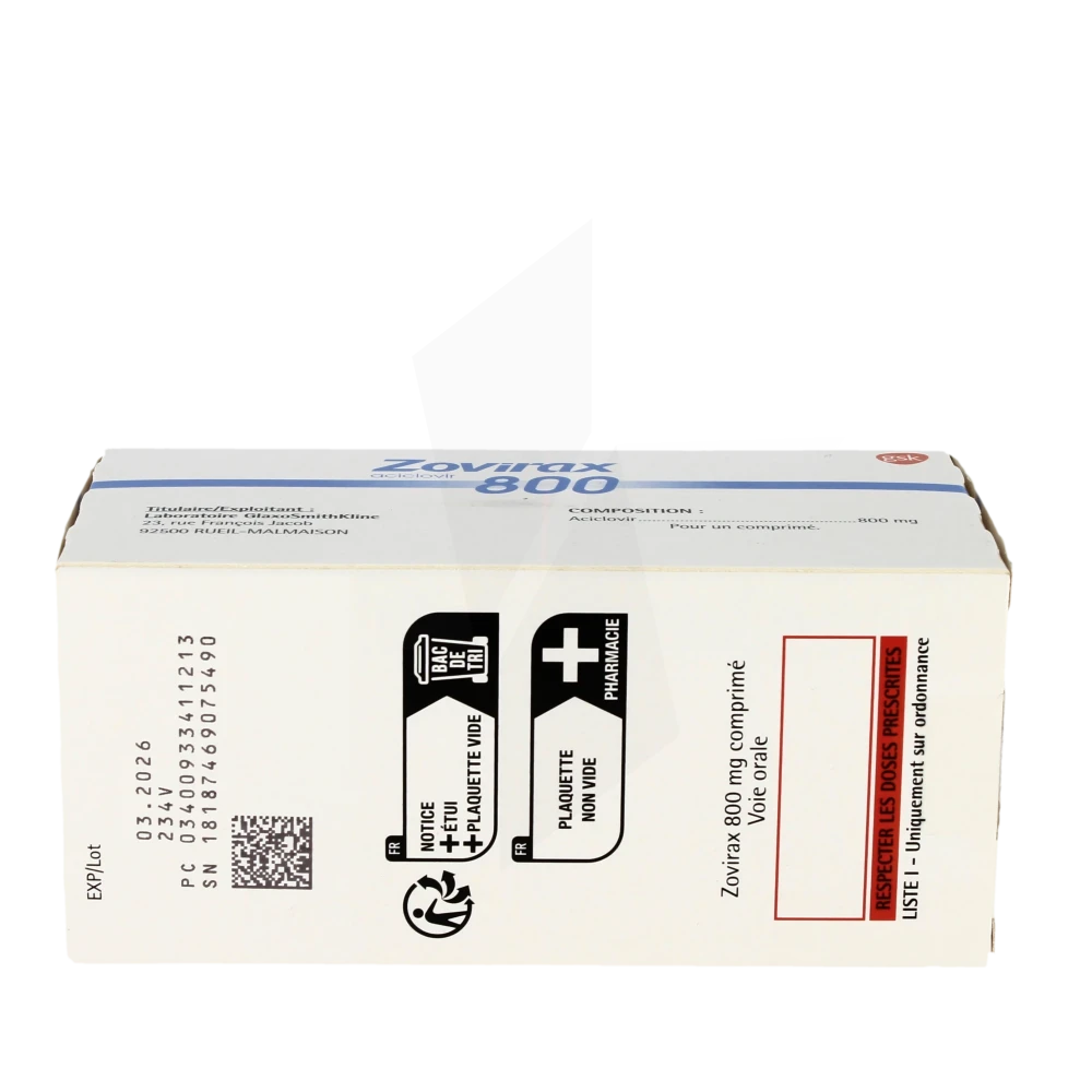 Zovirax sirop prix