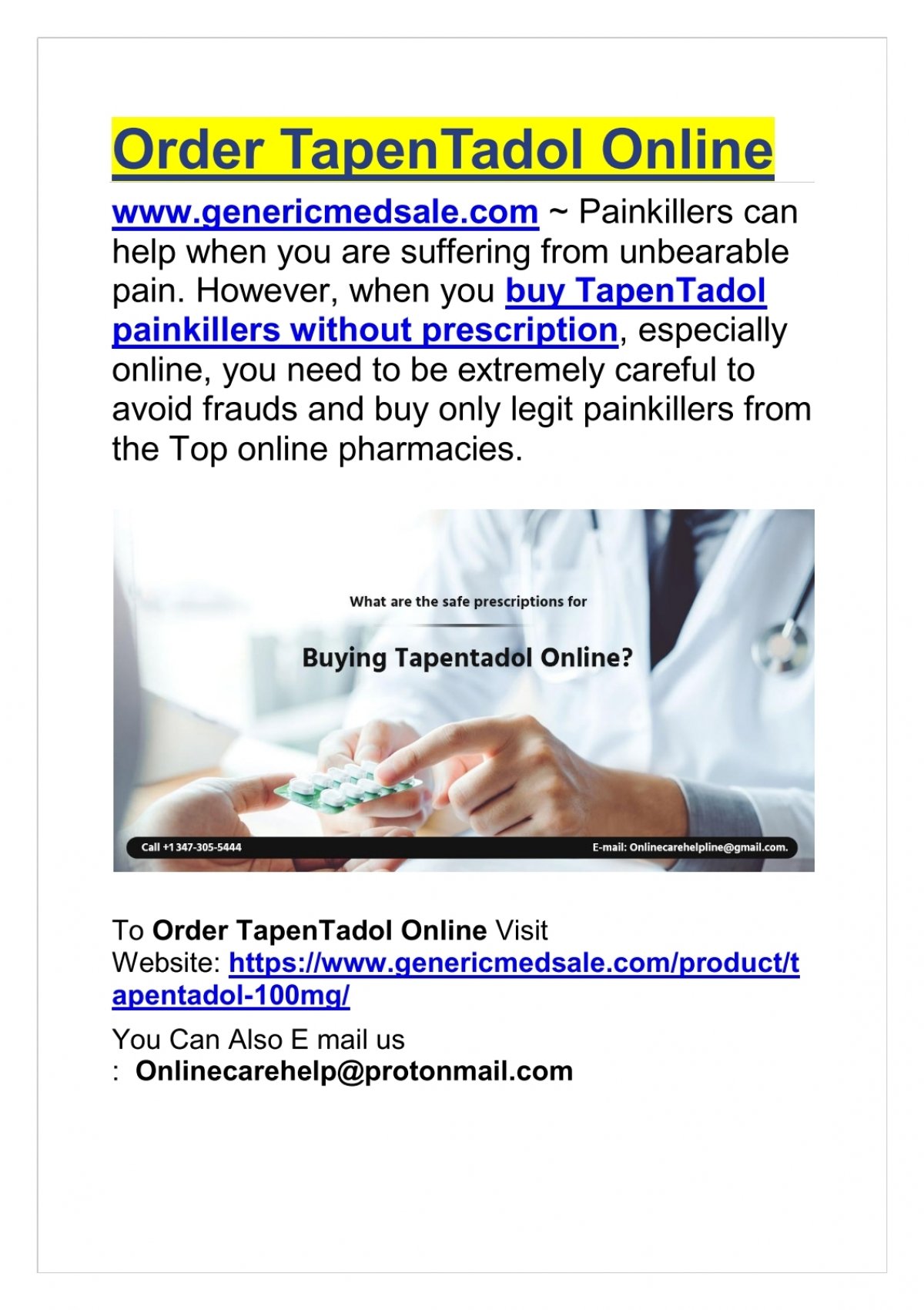 Tapentadol online