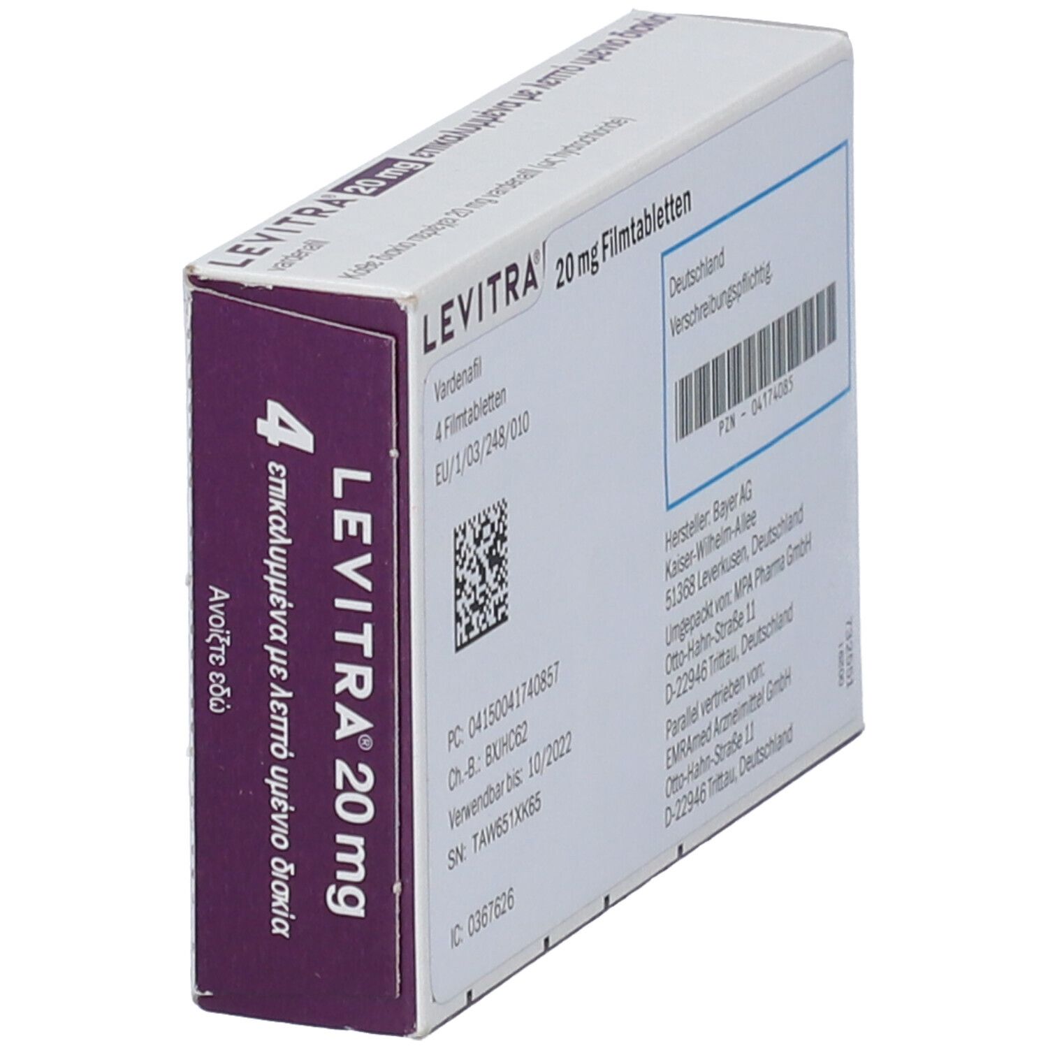 Levitra 20 mg de bayer