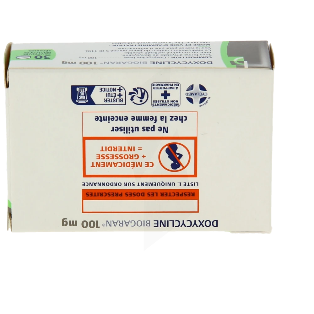 Doxycycline biogaran 100 mg prix