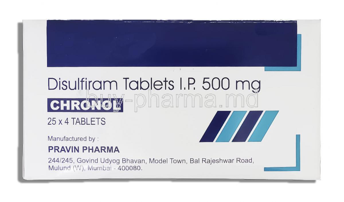 Disulfiram de 500 mg