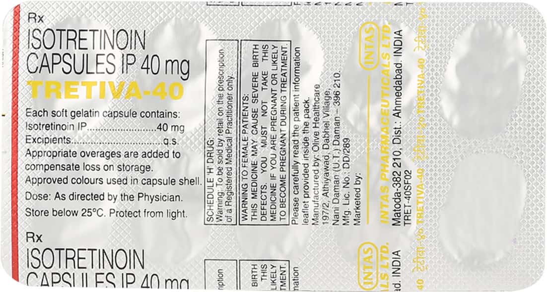 Isotrétinoïne 40mg Isotrétinoïne 40mg