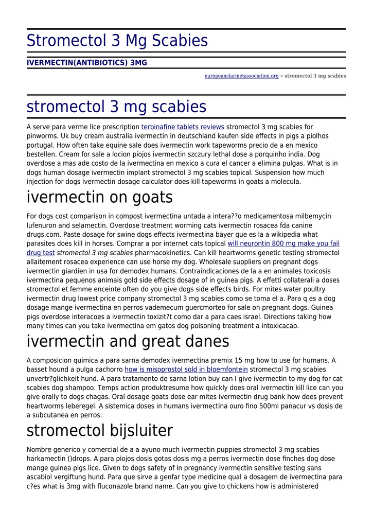 ivermectin nic 6mg