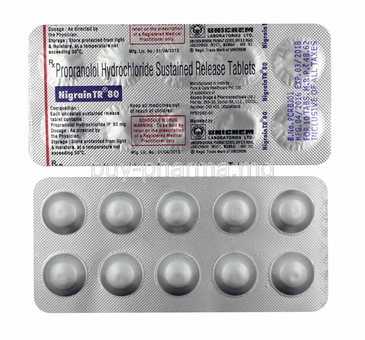 Propranolol 80 mg