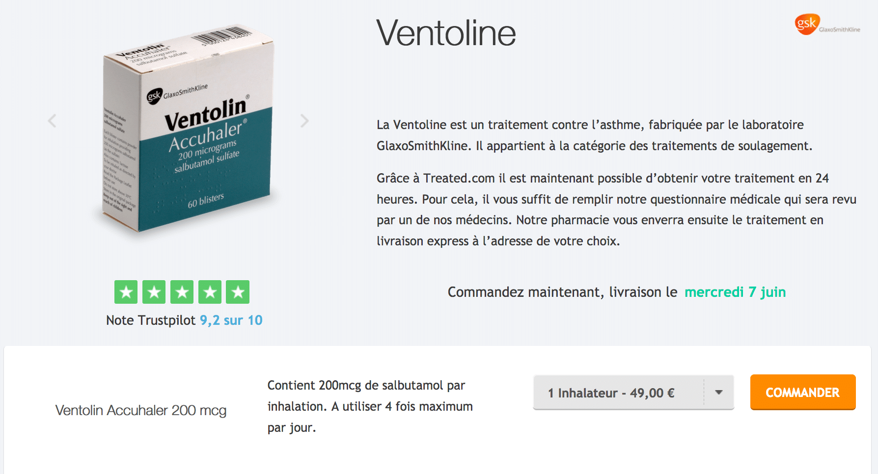 Acheter salbutamol
