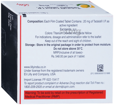 Cialis original 20 mg 12 comprimés