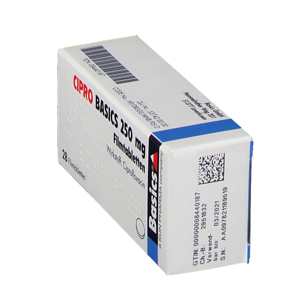 cipro 250 mg comprimé