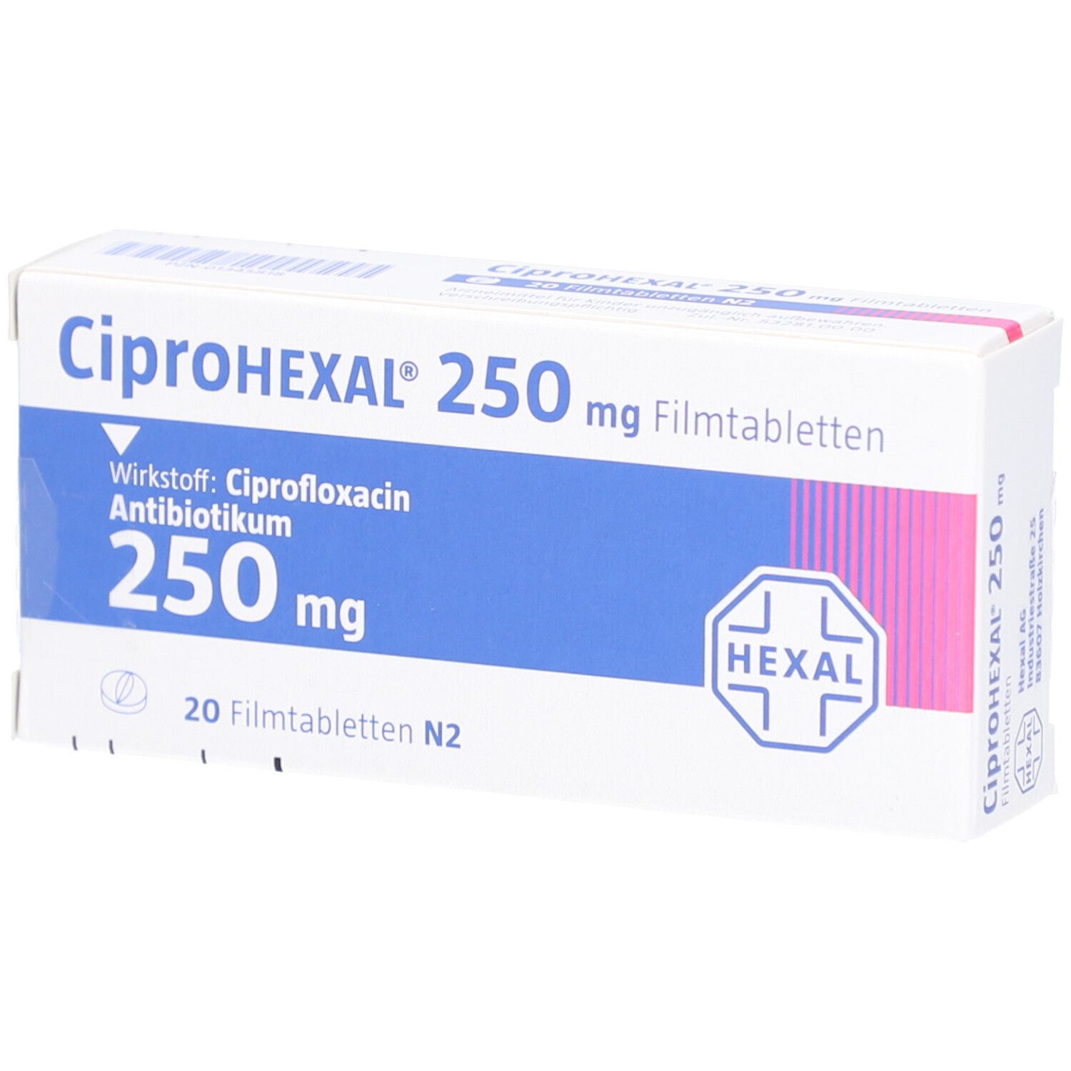 ciprofloxacin hexal 250 mg