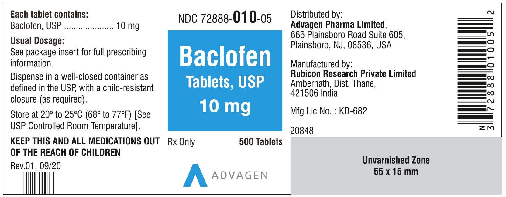 Prix baclofen