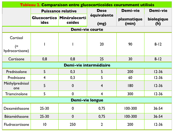 Prednisolone 20 mg 3 le matin