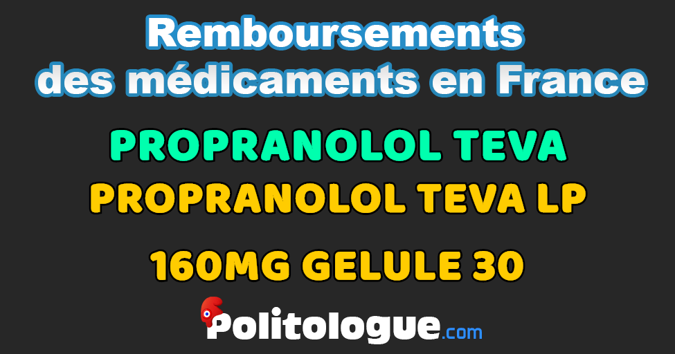 Propranolol teva 40 mg prix