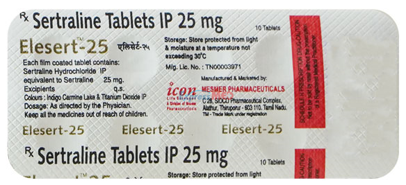 Sertraline 25mg spc