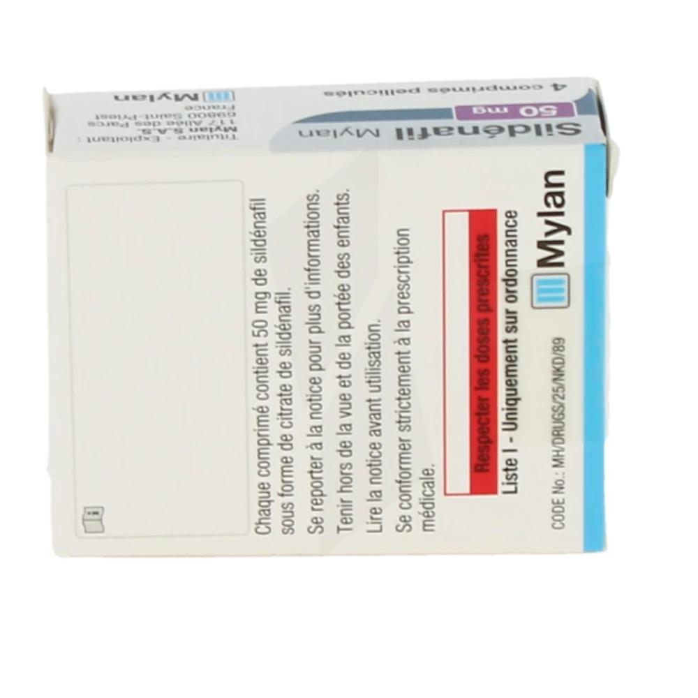 Sildenafil mylan sans ordonnance