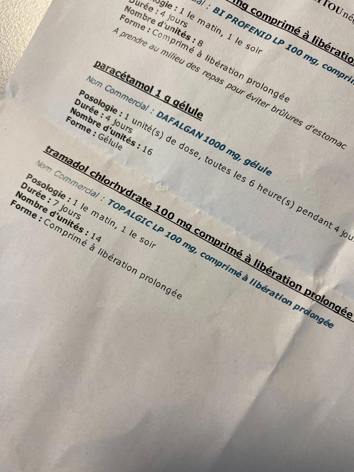 tramadol paracétamol sans ordonnance