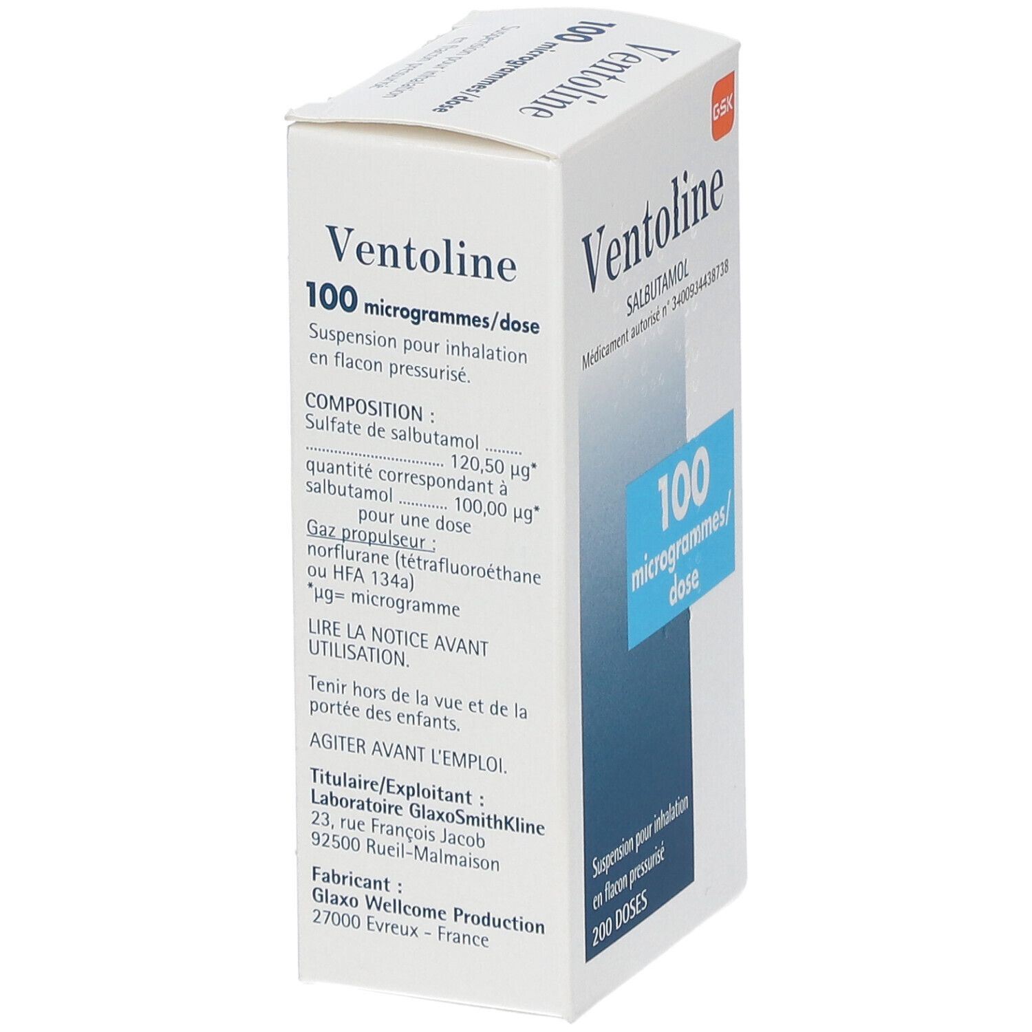 Ventolin 100 prix