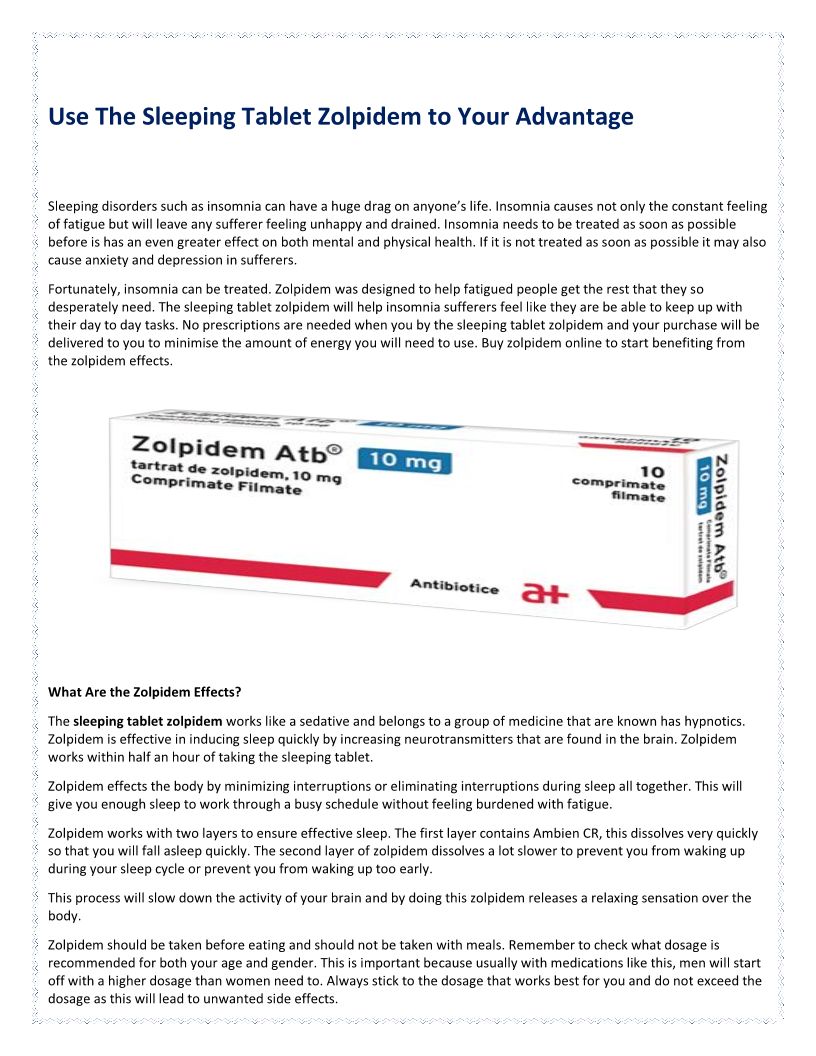 Zolpidem compra online