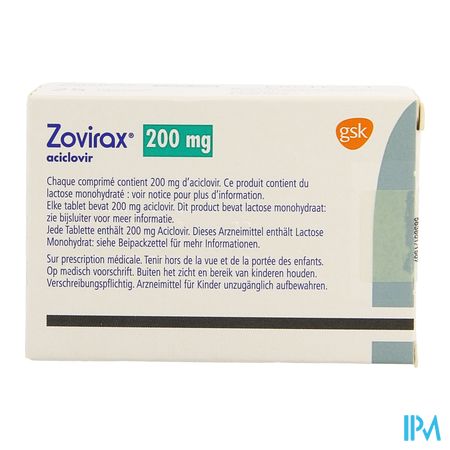 Zovirax 200 Mg Comprimé Boîte De 25